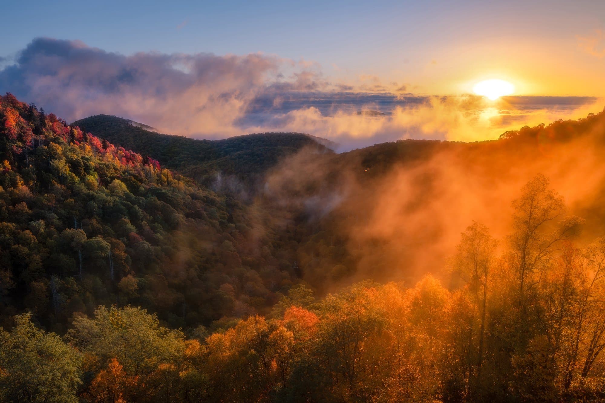 Sunset in Asheville NC