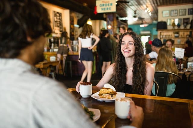 People eating at Biscuithead West Asheville