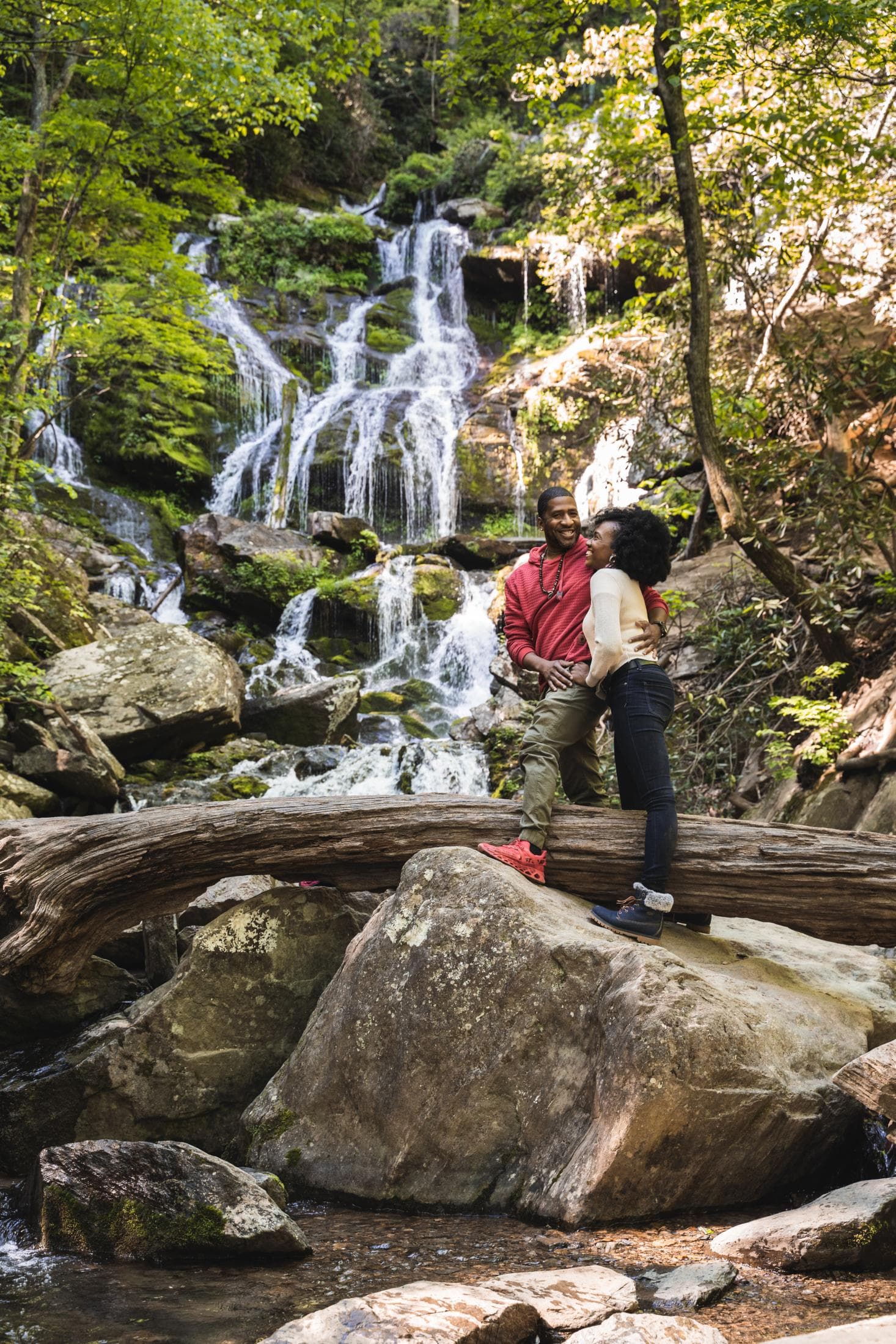 Couple at Catawba Falls