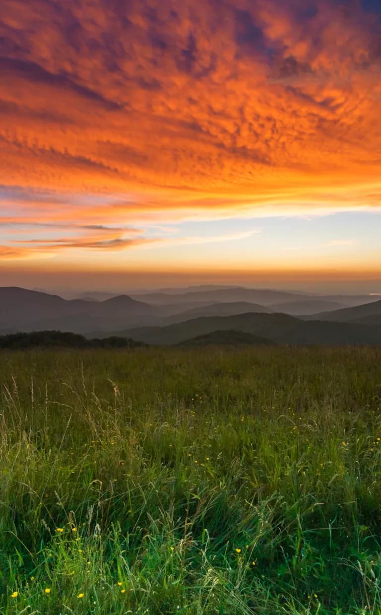 Max Patch Trail sunset