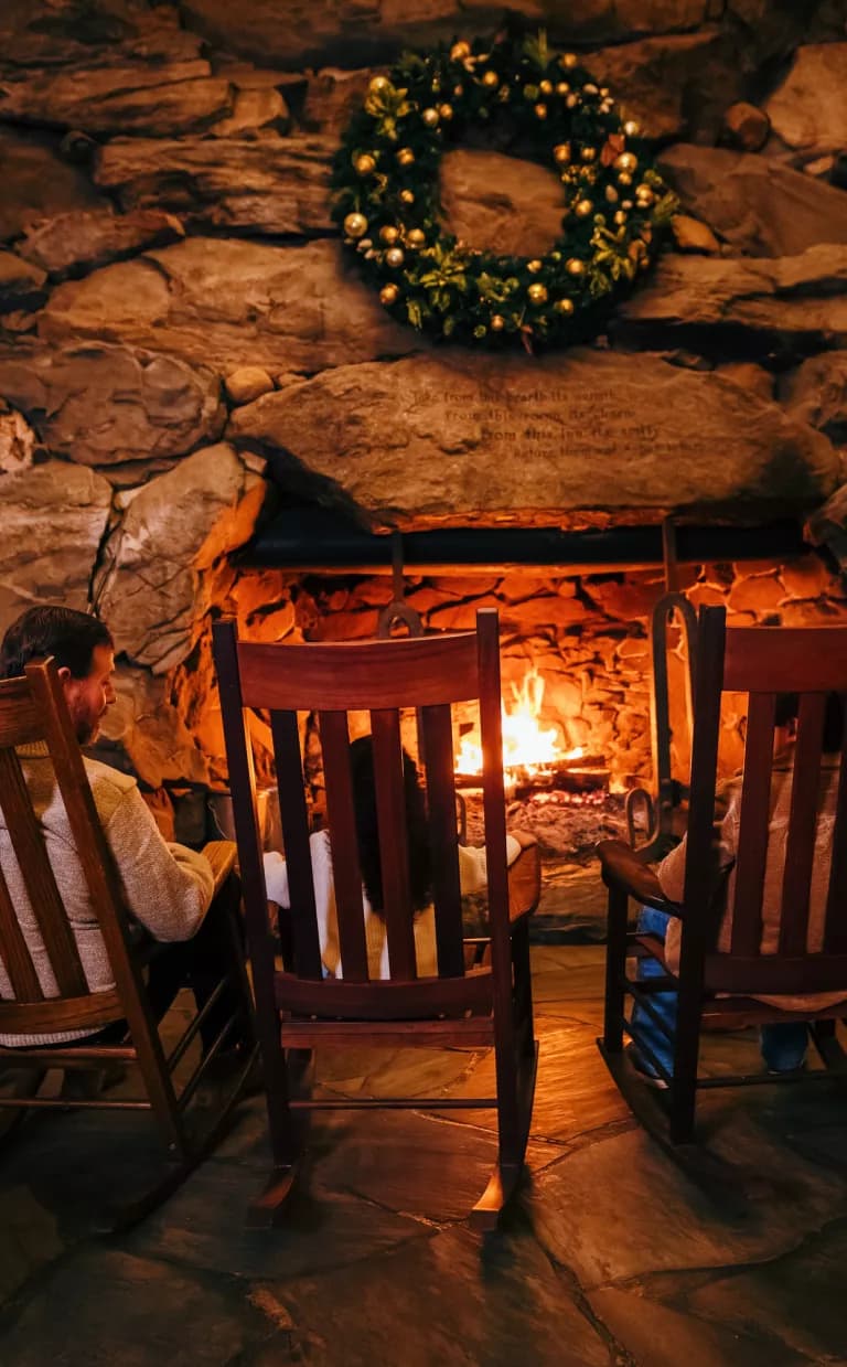 Fireplace at the Omni Grove Park Inn