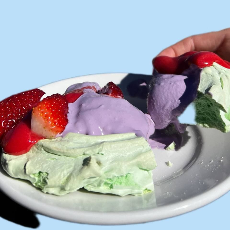 Whimsical rotating desserts like the Ube Pavlova keep things sweet and surprising. Whimsical rotating desserts like the Ube Pavlova keep things sweet and surprising.